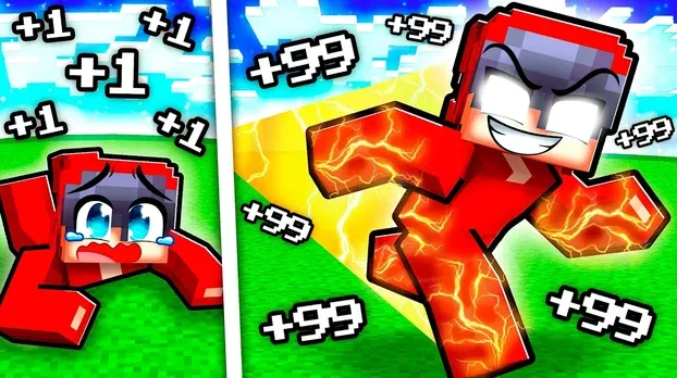 Minecraft but 1 Second = +1 Speed